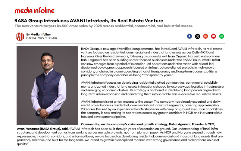 RASA Group Introduces AVANI Infratech