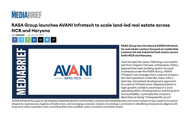 RASA Group has introduced AVANI Infratech